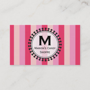 Tarjetas de visita rosadas de los toldos