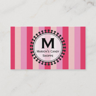Tarjetas de visita rosadas de los toldos