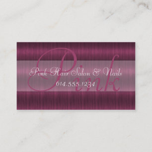 Tarjetas de visita rosadas del Beautician del