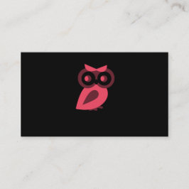 Tarjetas de visita rosadas del búho