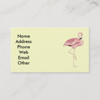 Tarjetas de visita rosadas del flamenco