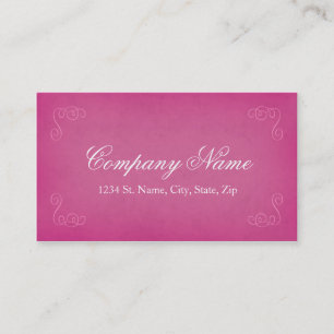 Tarjetas de visita rosadas elegantes del estilo