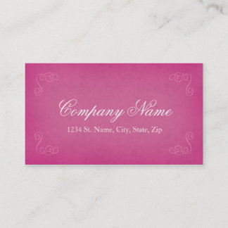 Tarjetas de visita rosadas elegantes del estilo