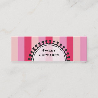 Tarjetas de visita rosadas flacas de los toldos