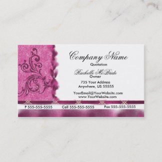 Tarjetas de visita rosadas magentas elegantes del