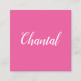 Tarjetas de visita rosadas minimalistas