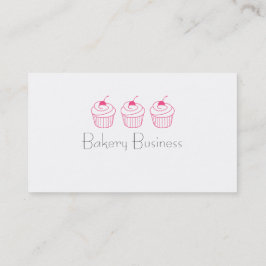 Tarjetas de visita rosadas simples de la magdalena