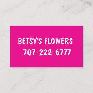 Tarjetas de Visita Rosas Personalizadas