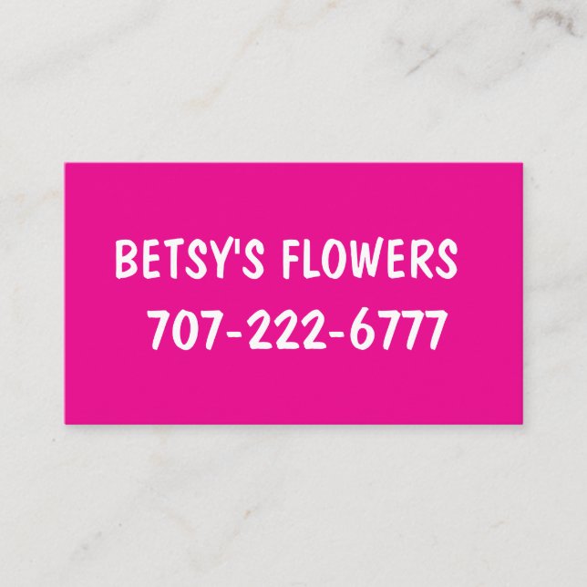 Tarjetas de Visita Rosas Personalizadas (Anverso)