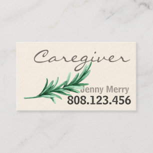 Tarjetas de visita Rosemary Caregiver