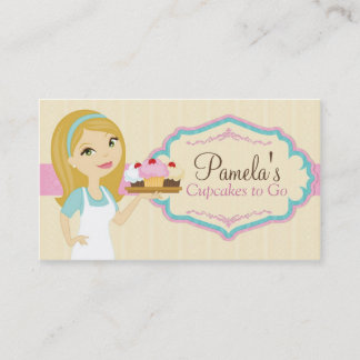 Tarjetas de visita rubias de la magdalena del