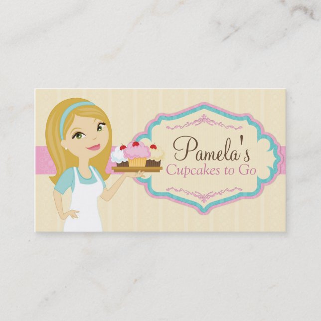 Tarjetas de visita rubias de la magdalena del (Anverso)