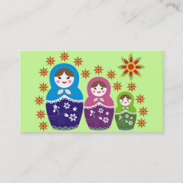 Tarjetas de visita rusa Matryoshka Doll