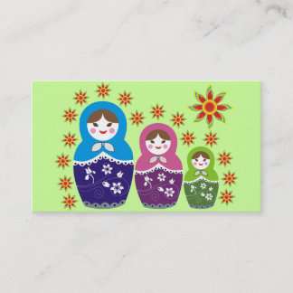 Tarjetas de visita rusa Matryoshka Doll