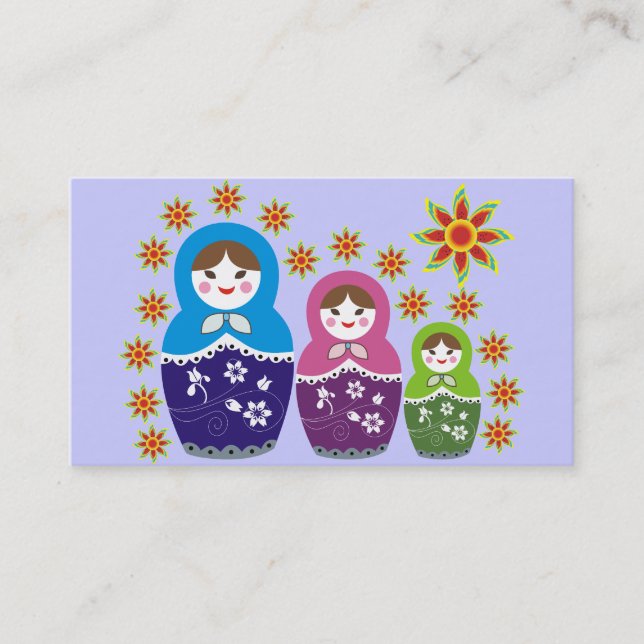 Tarjetas de visita rusa Matryoshka Doll (Anverso)