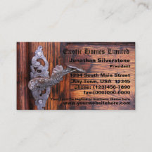 Tarjetas de visita rústicas de la puerta