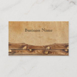 Tarjetas de visita rústicas de madera del país d