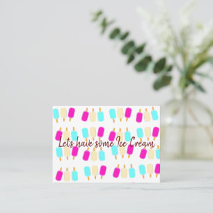 Tarjetas de visita, salón de helados