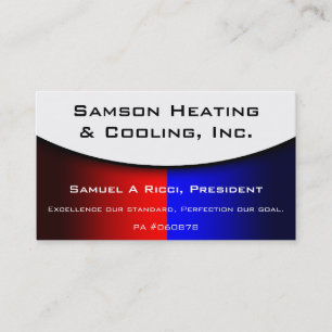 Tarjetas de visita Sam Ricci Red White y Blue