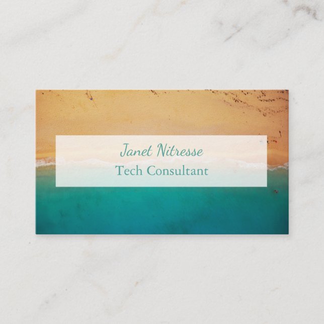 Tarjetas de visita Sand and Water (Anverso)