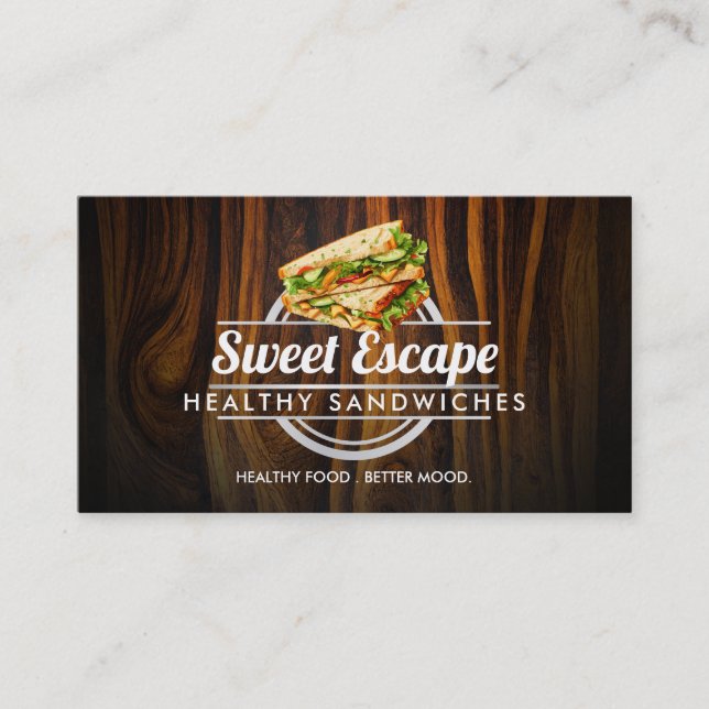 Tarjetas de visita Sandwiches de personalizable (Anverso)