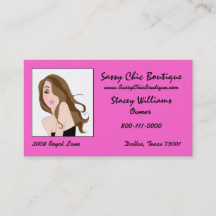 Tarjetas de visita Sassy Pink Diva