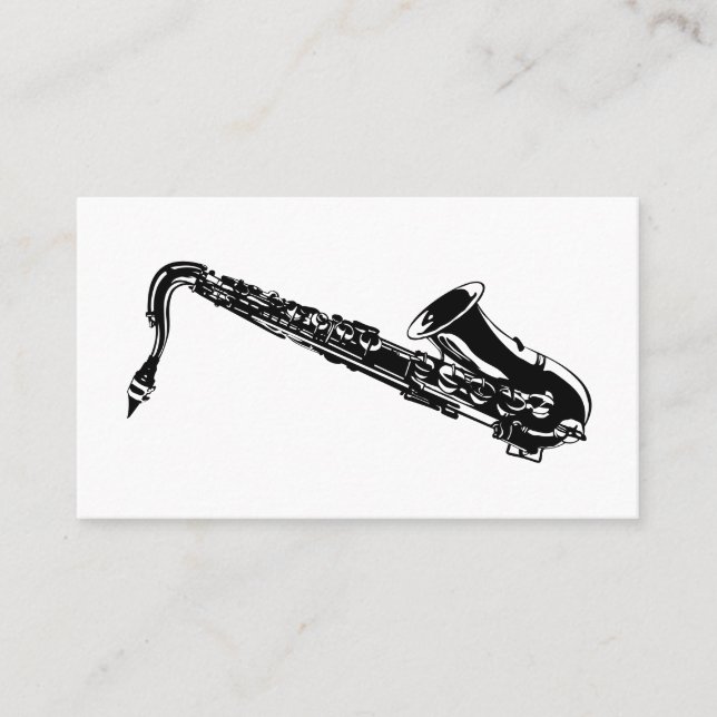 Tarjetas de visita saxofón (Anverso)