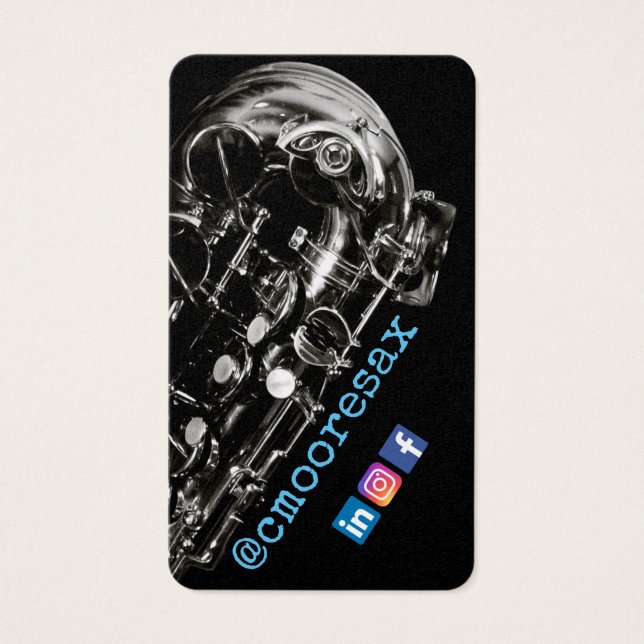 Tarjetas de visita saxofónicas (Frente)