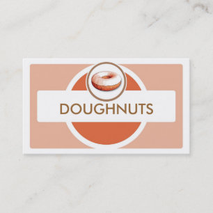 Tarjetas de visita sencillas de dounut pastel