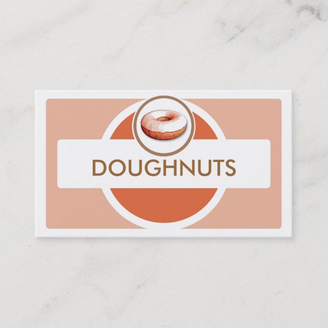 Tarjetas de visita sencillas de dounut pastel (Anverso)