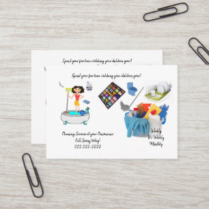 Tarjetas de visita, servicios de limpieza de Lady