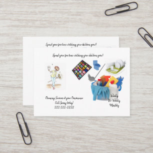 Tarjetas de visita, servicios de limpieza de Lady