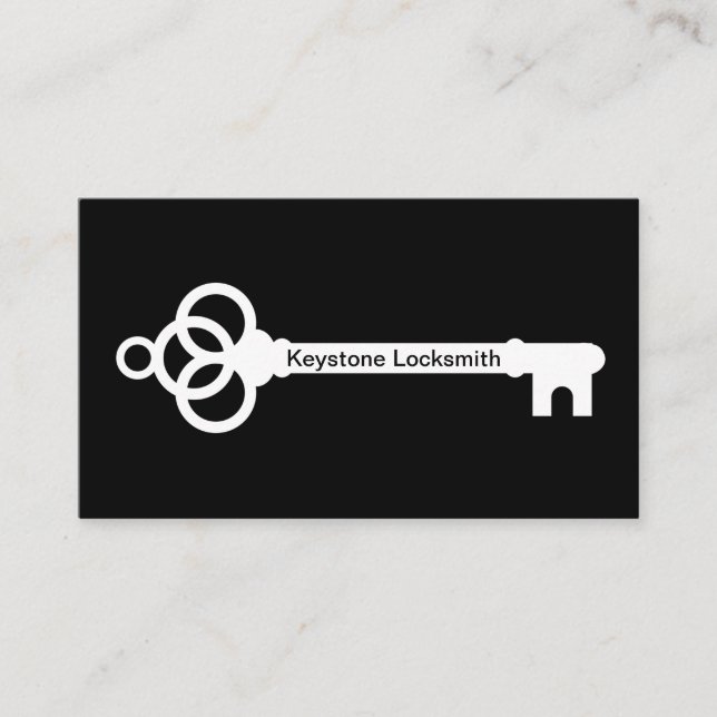 Tarjetas de visita simple clásicas del locksmith (Anverso)