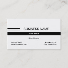 Tarjetas de visita simple en blanco y negro