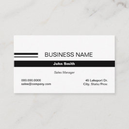 Tarjetas de visita simple en blanco y negro