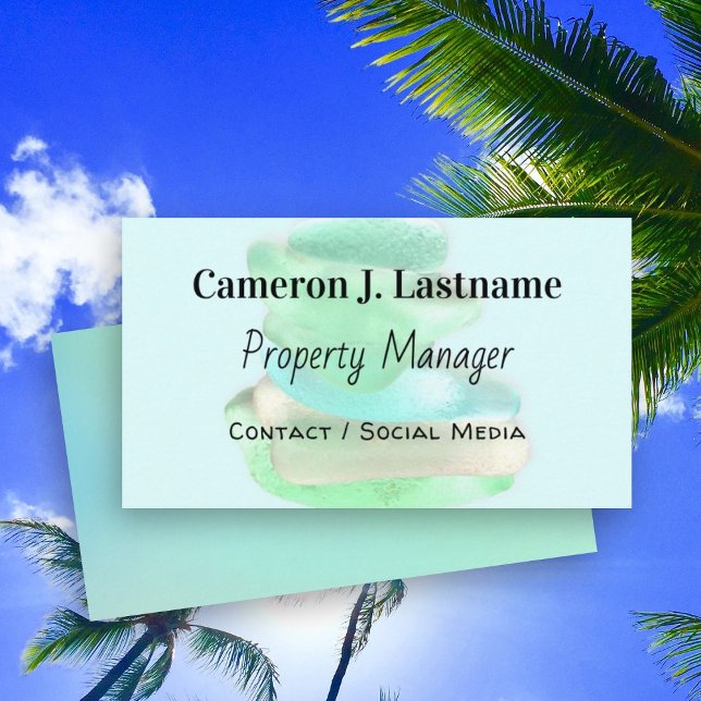 Tarjetas de visita simple estándar de vidrio verde (Subido por el creador)