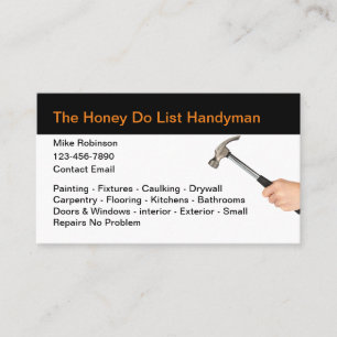 Tarjetas de visita simple Honey Do Handyman