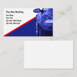 Tarjetas de visita simple para automóviles