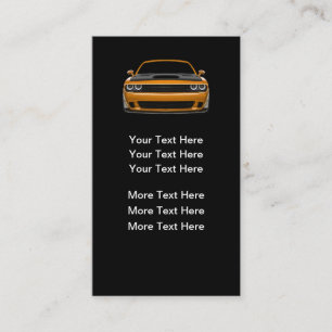 Tarjetas de visita simple para automóviles vertica