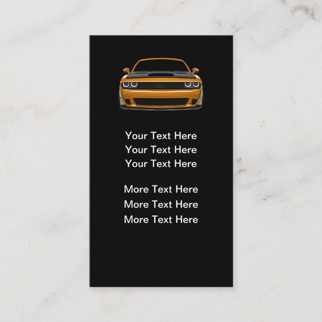 Tarjetas de visita simple para automóviles vertica (Anverso)