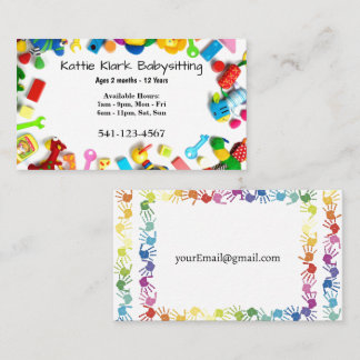 Tarjetas de visita simple para niños