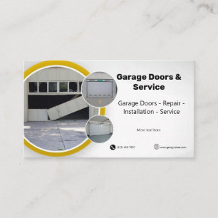 Tarjetas de visita simple para puertas de garaje