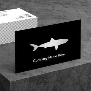 Tarjetas de visita simple para tiburones