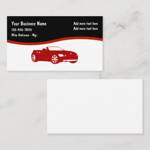 Tarjetas de visita simple y automotriz