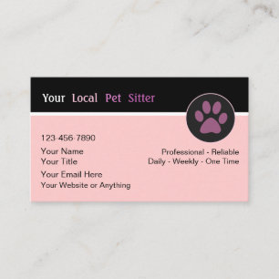 Tarjetas de visita simple y de moda para mascota S