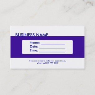 Tarjetas de visita simples con cita blanca azul