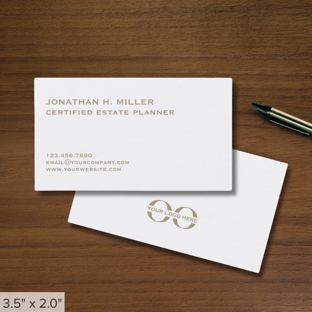 Tarjetas de visita simples con logotipo de empresa (Subido por el creador)