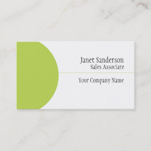 Tarjetas de visita simples con verde lima