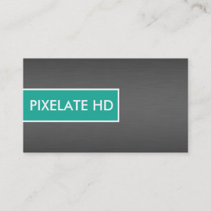 Tarjetas de visita simples de aqua y titanio cepil