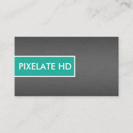 Tarjetas de visita simples de aqua y titanio cepil